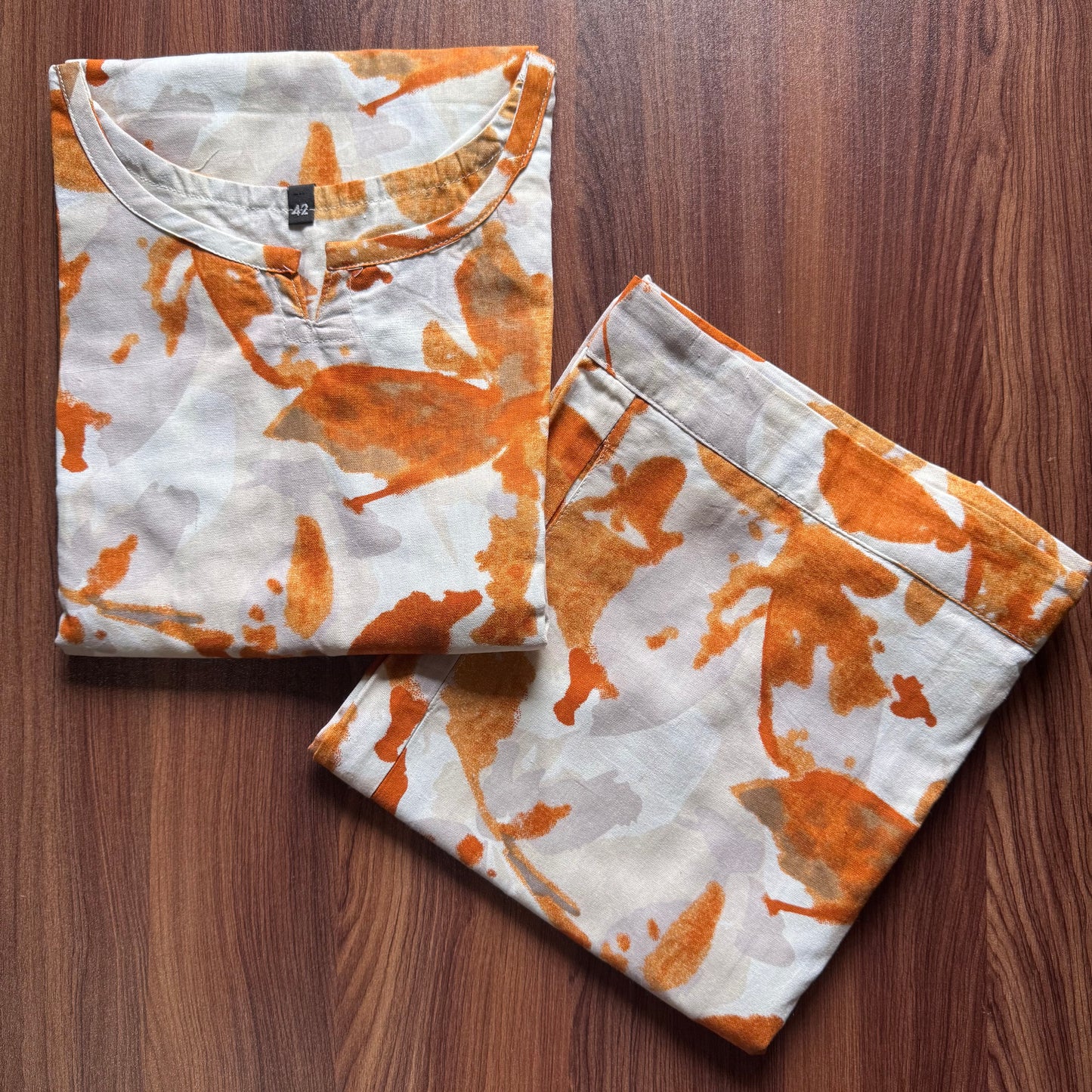 Yellow White Petals - Cord Sets - Pure Cotton