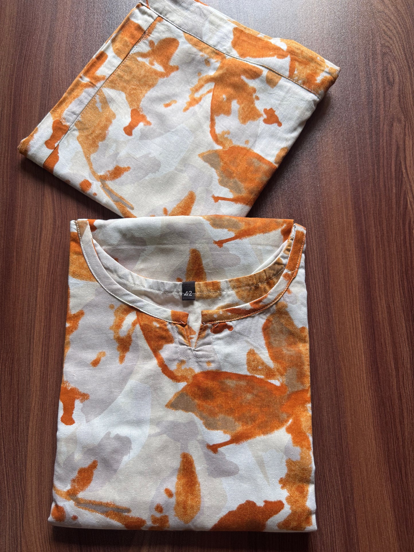 Yellow White Petals - Cord Sets - Pure Cotton