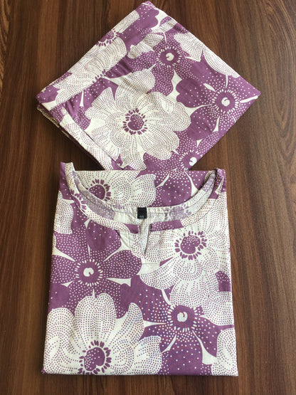 Sketch Print - Lavander - Cord Set - Pure Cotton