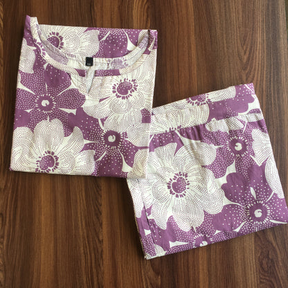 Sketch Print - Lavander - Cord Set - Pure Cotton