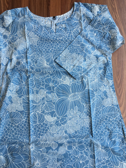 Sketch Print - Sky Blue - Cord Set - Pure Cotton