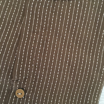 Katha Work - Khakhi Brown - Cord Set - Pure Cotton