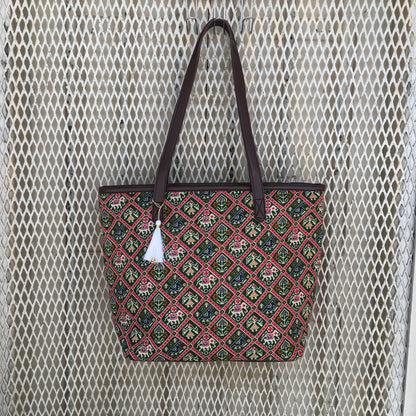 Green Patola - Printed Tote Bag