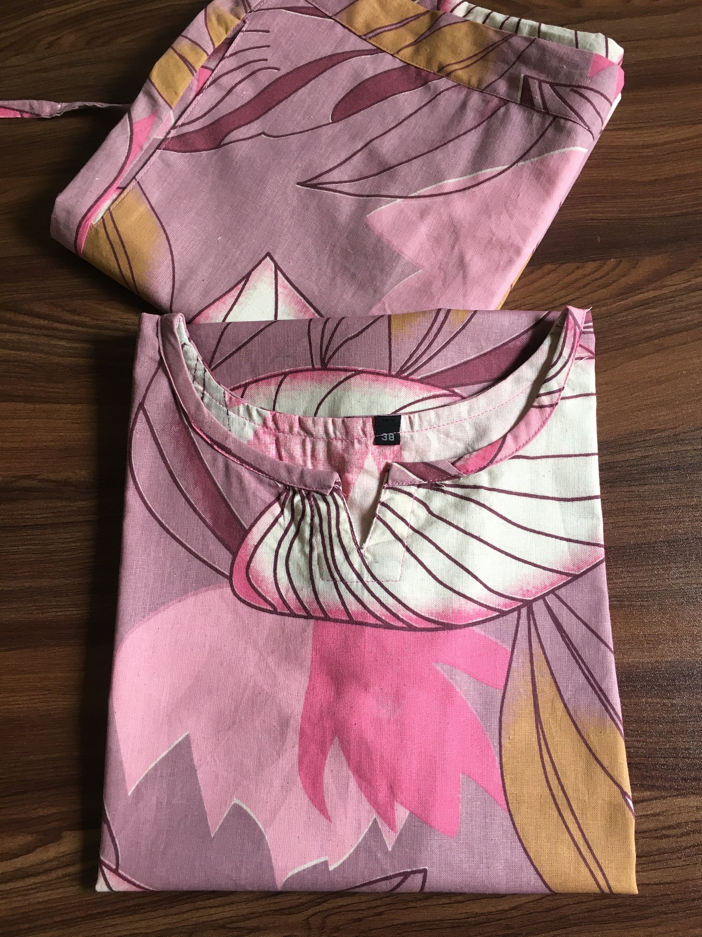 Lotus Leaf - Pink  - Cord Set - Pure Cotton