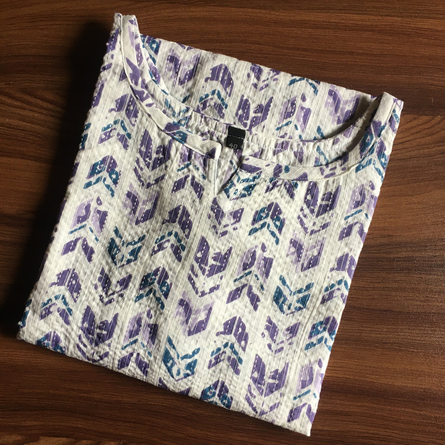Katha Arrow - Purple Blue - Cord Set - Pure Cotton