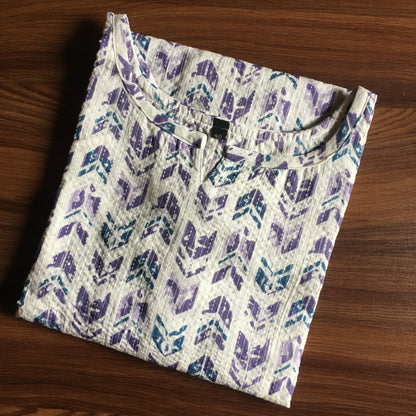 Katha Arrow - Purple Blue - Cord Set - Pure Cotton