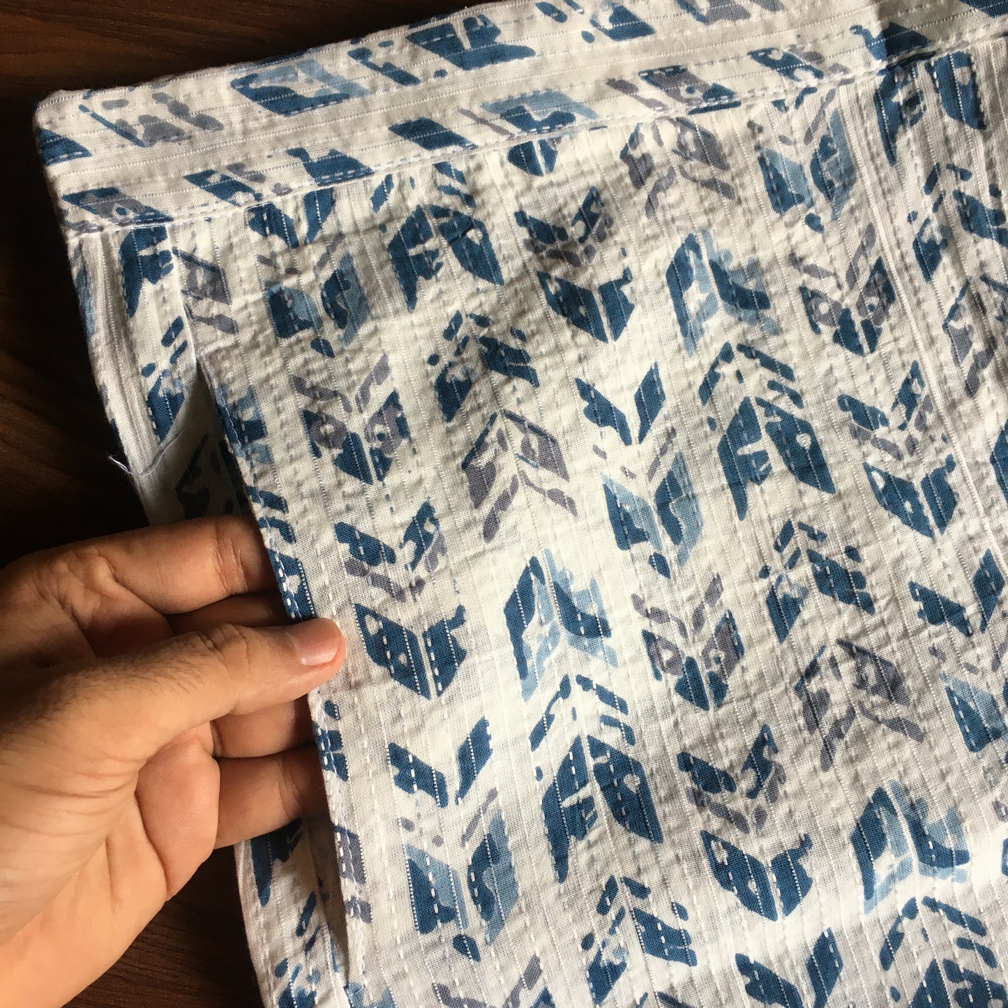 Katha Arrow - Blue Grey - Cord Set - Pure Cotton