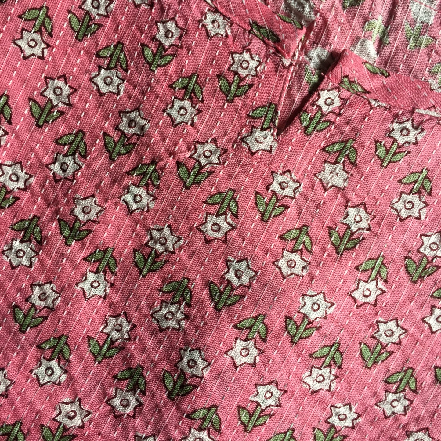 Katha Work - Star Flower - BABY PINK - Cord Set - Pure Cotton