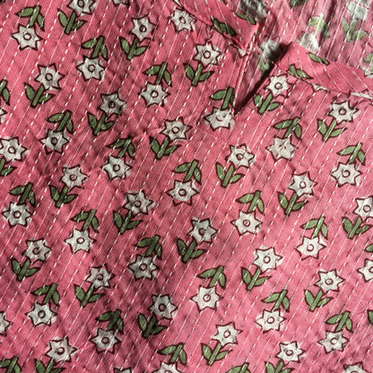 Katha Work - Star Flower - BABY PINK - Cord Set - Pure Cotton