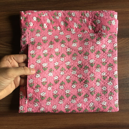Katha Work - Star Flower - BABY PINK - Cord Set - Pure Cotton