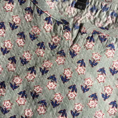 Katha Work - Star Flower - GREY - Cord Set - Pure Cotton