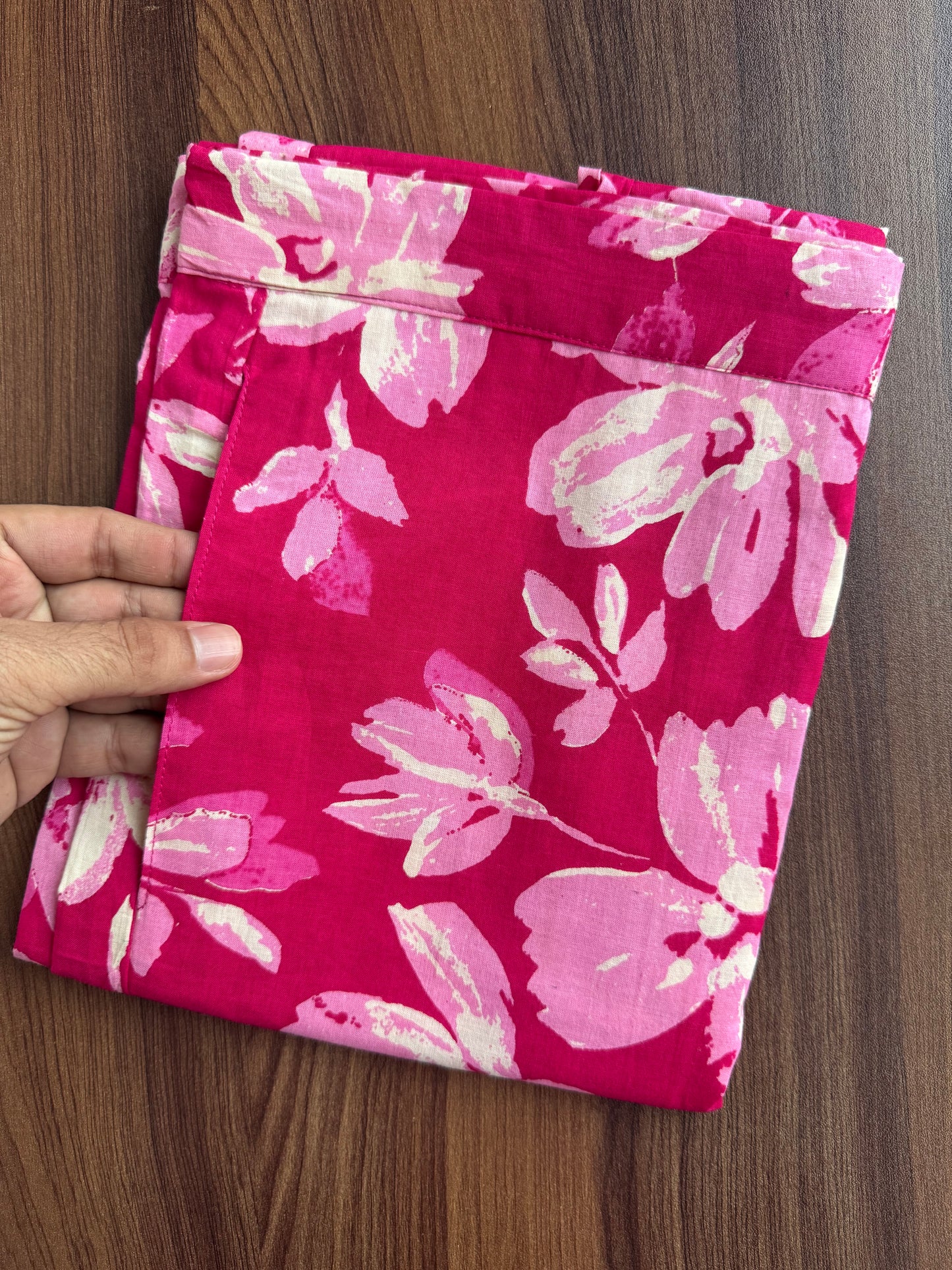 Jasmine White Flower - Pink - Cord Set - Pure Cotton