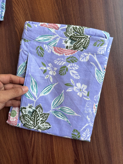 Lavender Green Flower - Cord Set - Pure Cotton