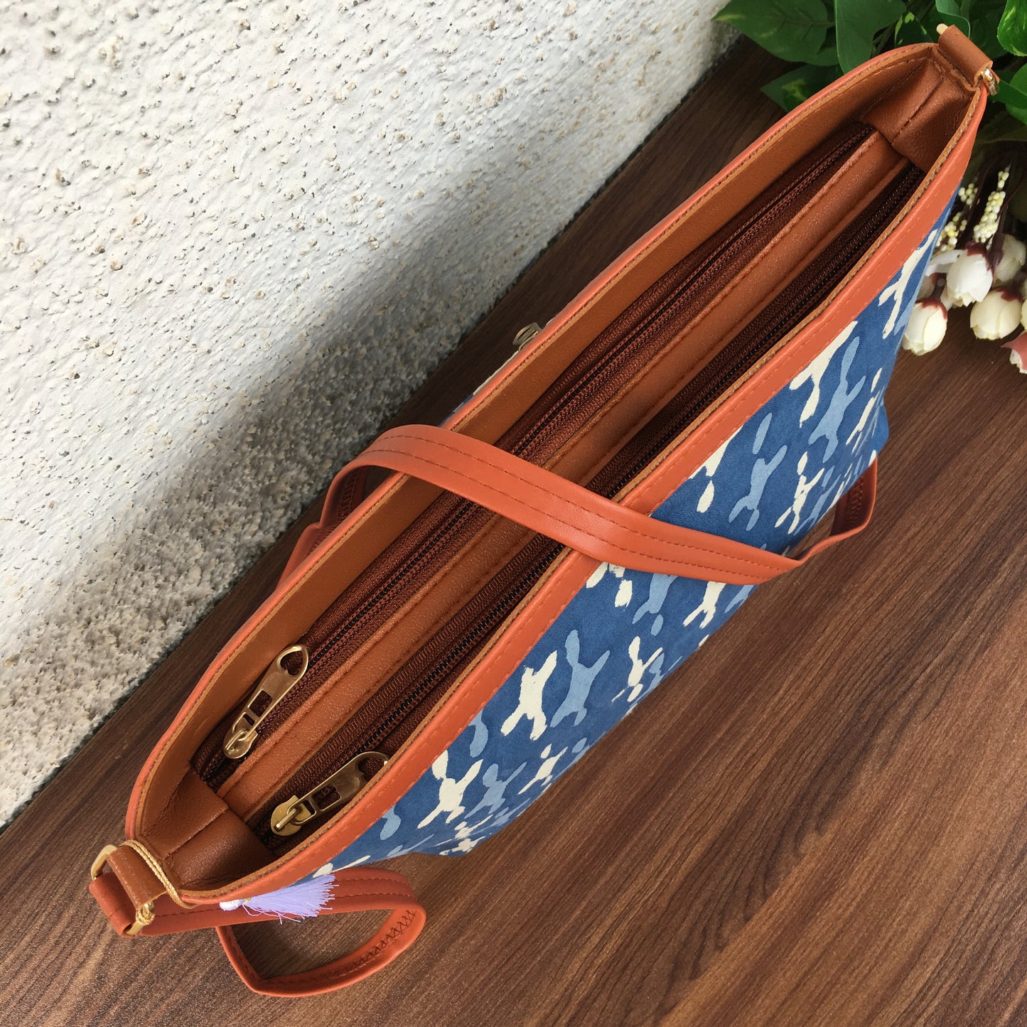 Minsk - 3 zip- Big size - Sling Bag - Positive Plus Blue