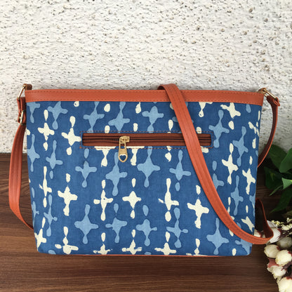 Minsk - 3 zip- Big size - Sling Bag - Positive Plus Blue