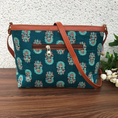 Minsk - 3 zip- Big size - Sling Bag - Daisy Green