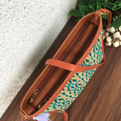 Minsk - 3 zip- Big size - Sling Bag - Daimond Sea Green