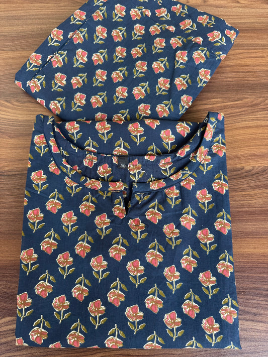 Blue Red Roses - Cord Set - Pure Cotton