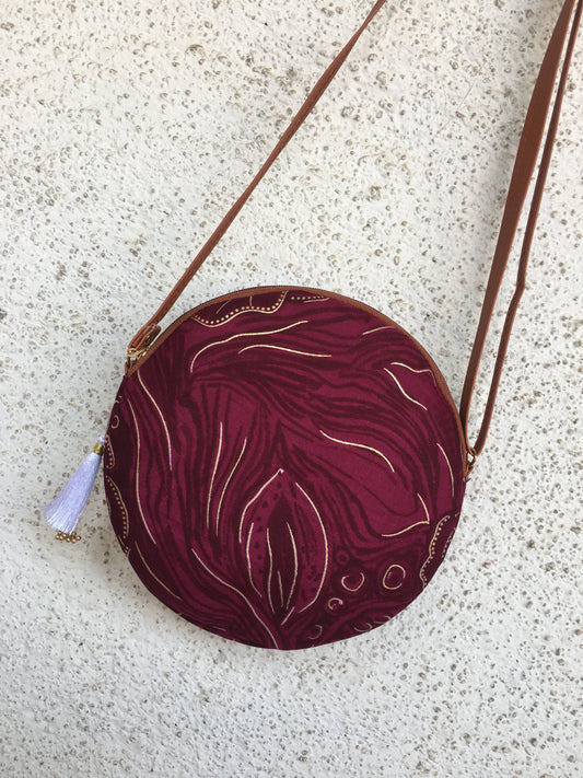 Purple Rose Gold - Cute Round Sling bag