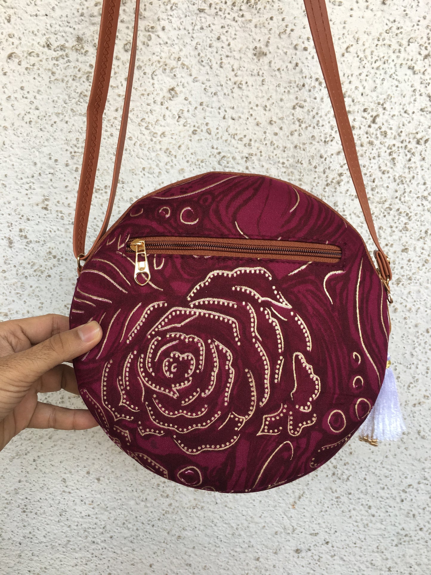 Purple Rose Gold - Cute Round Sling bag