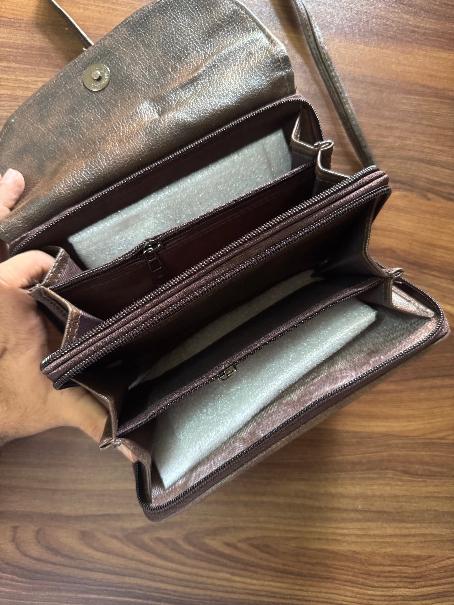 2 pockets  - Trendy & Beautiful Womens Wallet with Sling belt - 03