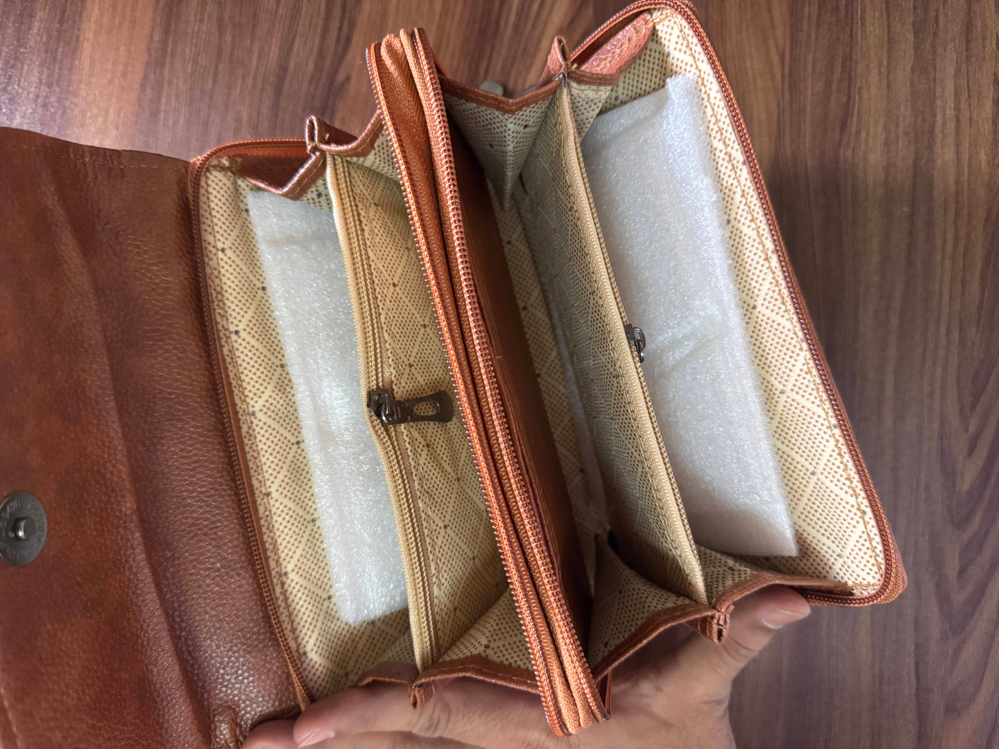 2 pockets  - Trendy & Beautiful Womens Wallet with Sling belt - 04