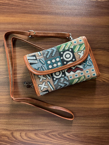 2 pockets  - Trendy & Beautiful Womens Wallet with Sling belt - 01