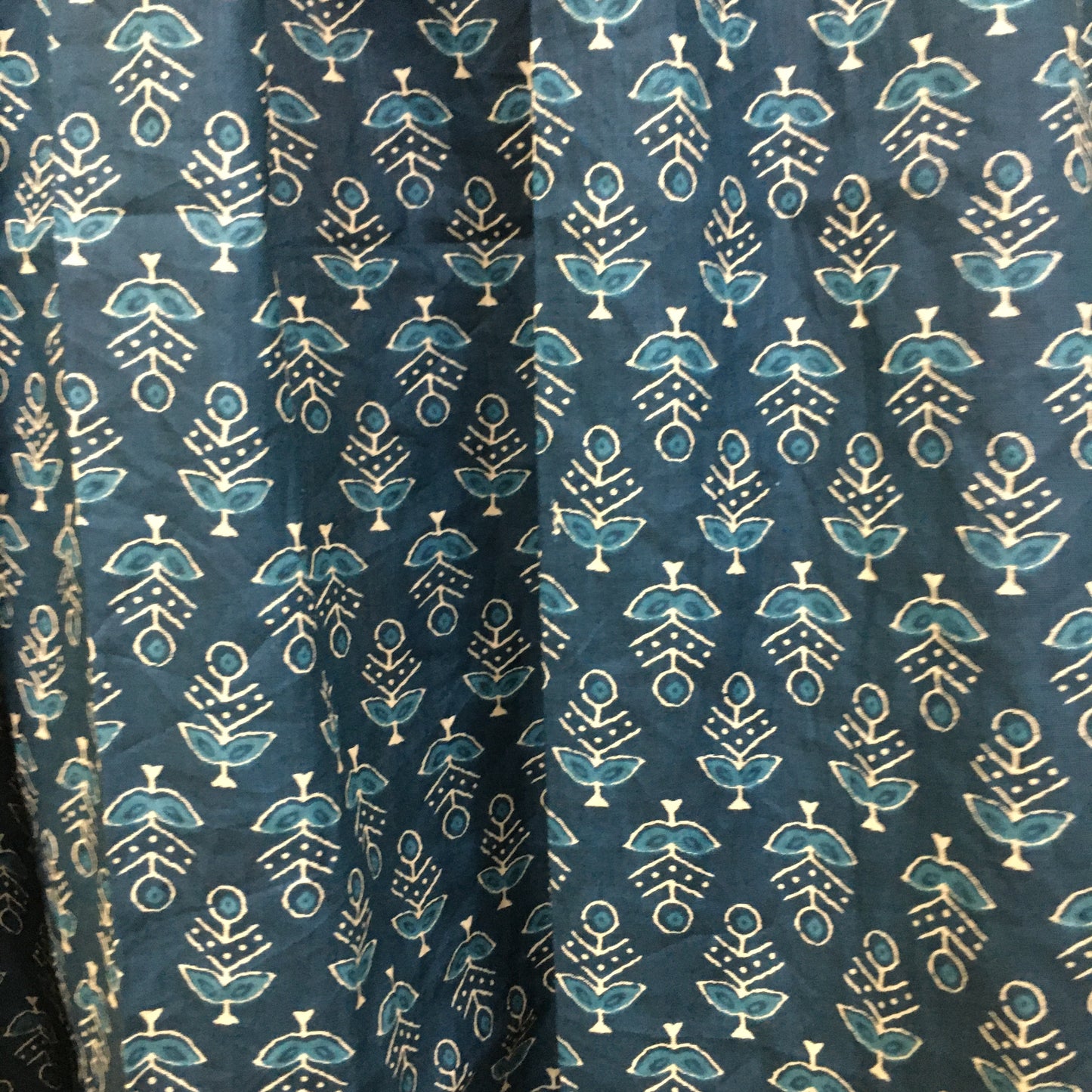 Trees Print - Blue - Maternity Kurti with Feeding Zips - Cambric Cotton