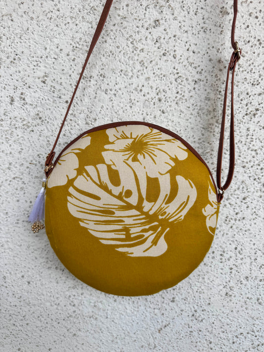 Swiss Cheese Yellow - Cute Round Sling bag