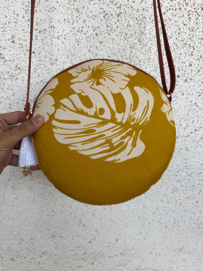 Swiss Cheese Yellow - Cute Round Sling bag