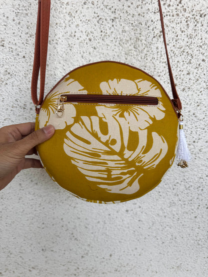 Swiss Cheese Yellow - Cute Round Sling bag