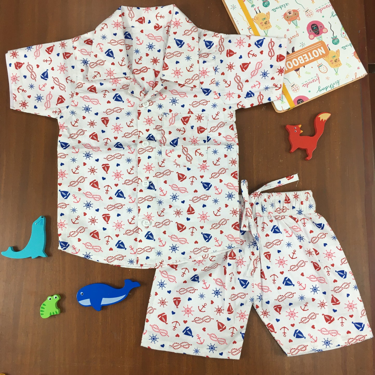 Kids Shirt & Short set - Boats & Pirates