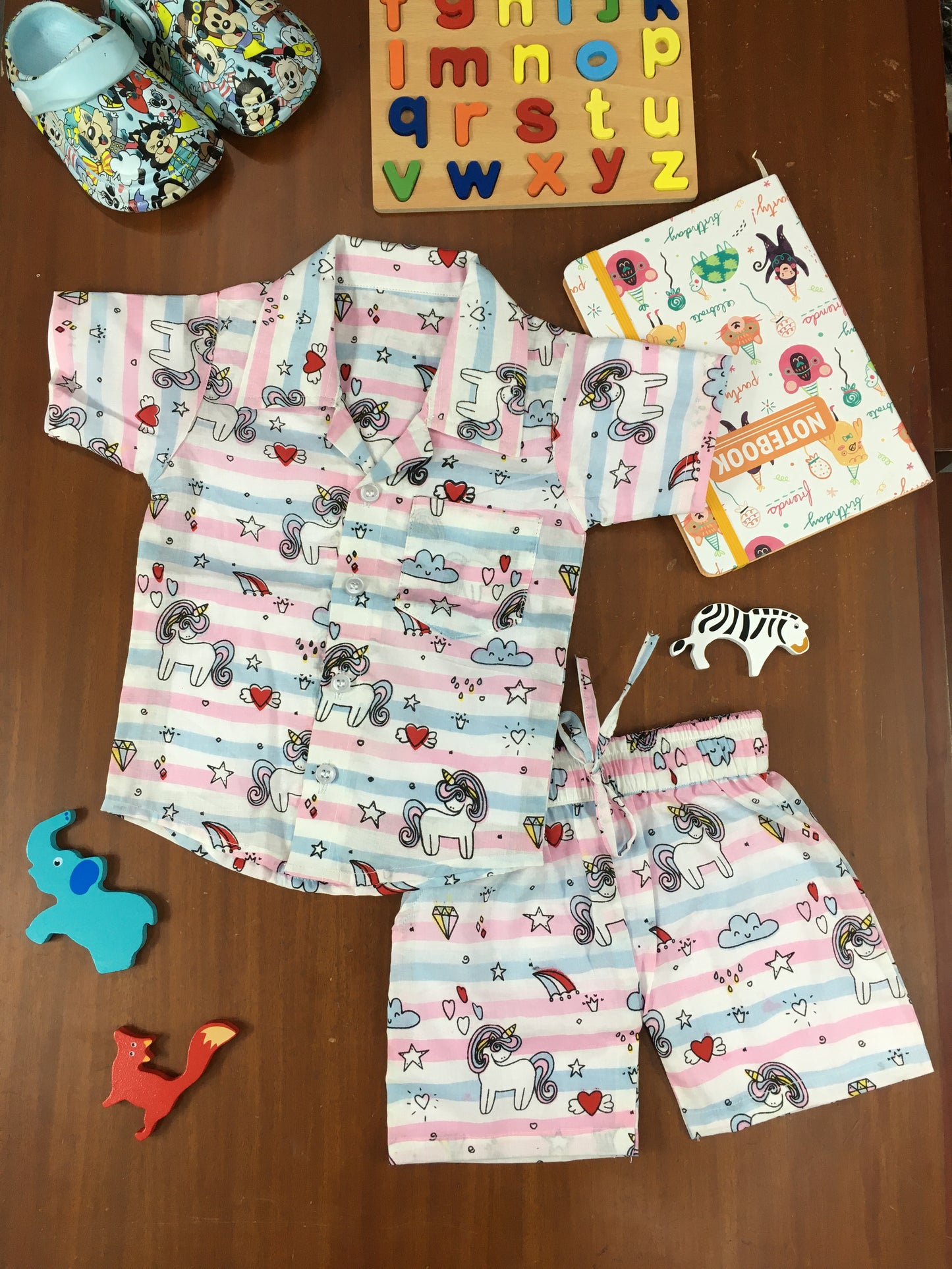 Kids Shirt & Short set - Dreamy Unicorn