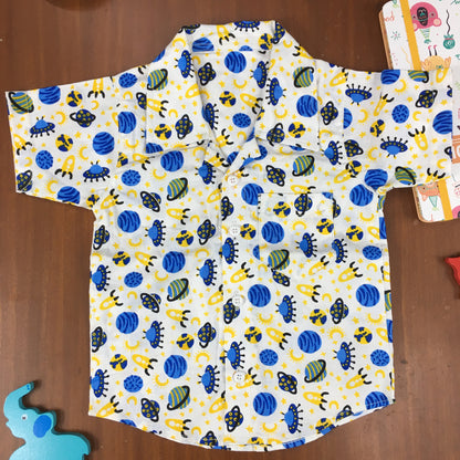 Kids Shirt & Short set - Blue Planet