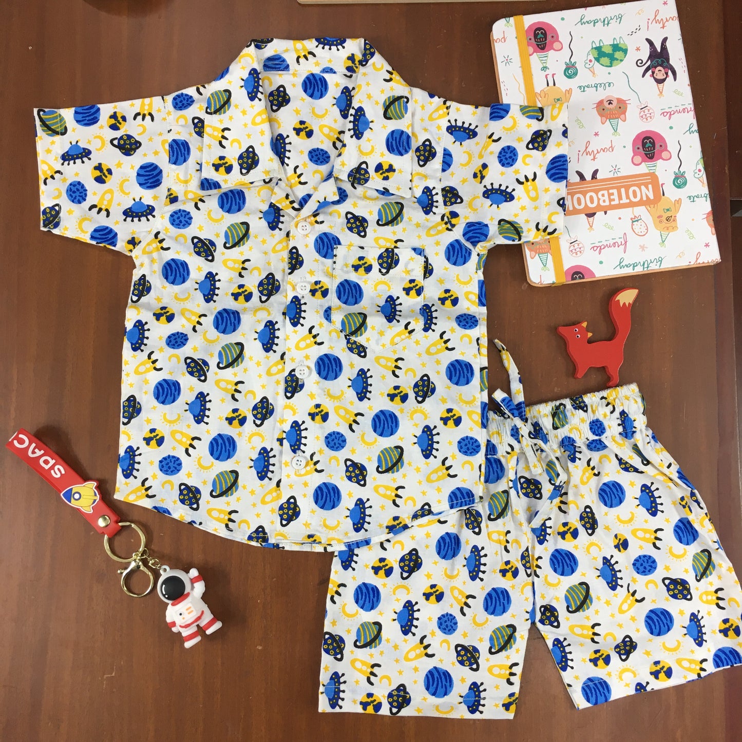 Kids Shirt & Short set - Blue Planet