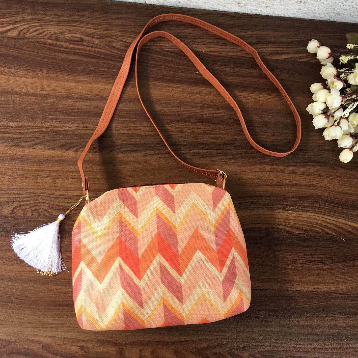 AVA - Big Size Sling - Orange Yellow ZigZag