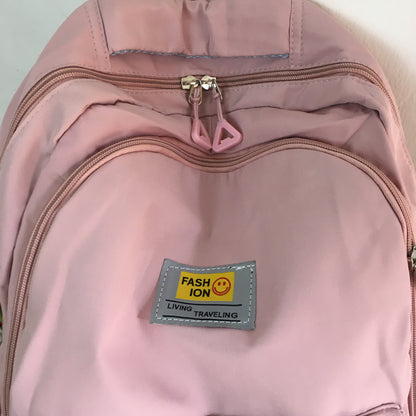 High Quality Korean Style Backpacks D no - 87 - Baby Pink Colour