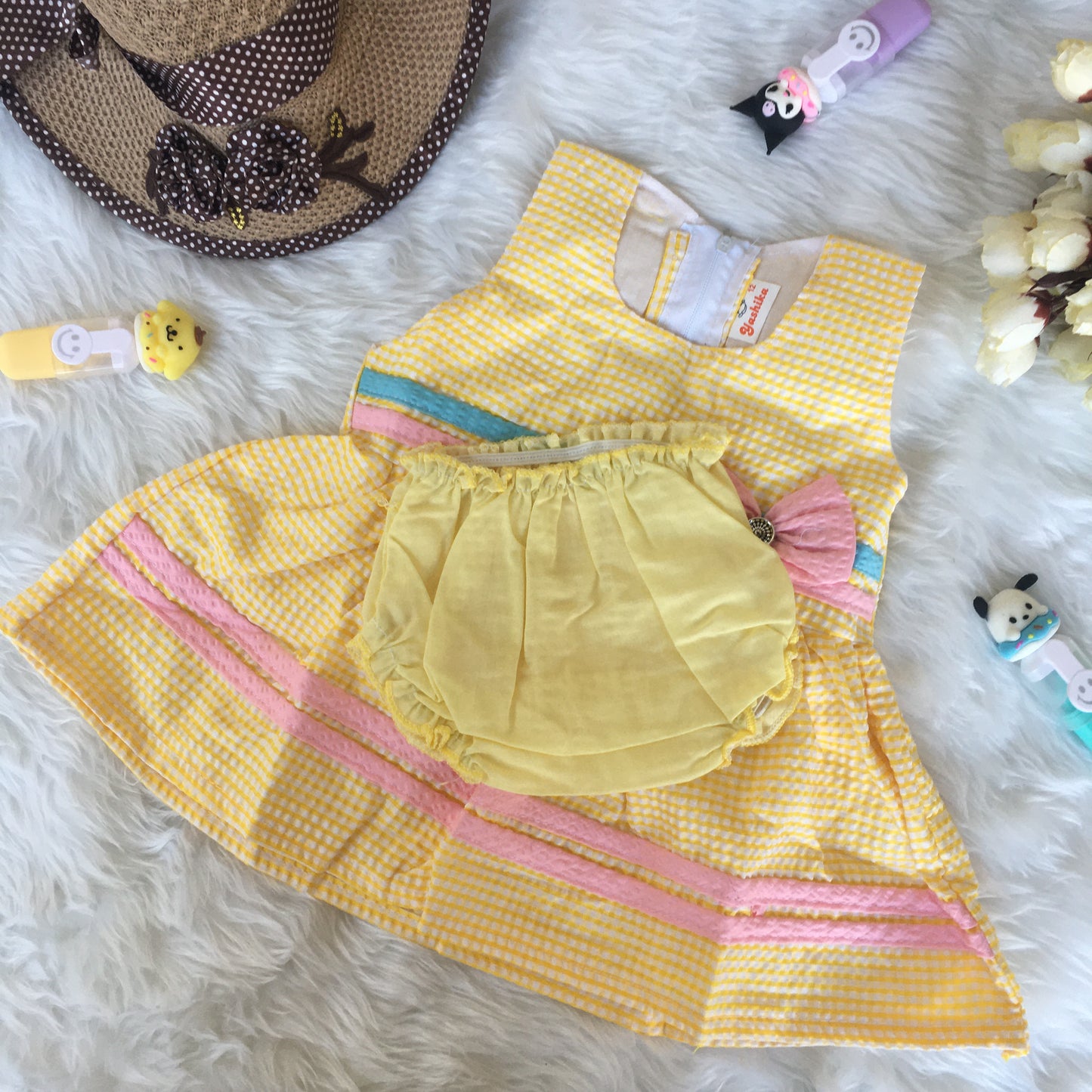 Baby Frock - 1214 - Yellow