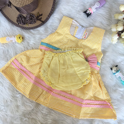 Baby Frock - 1214 - Yellow