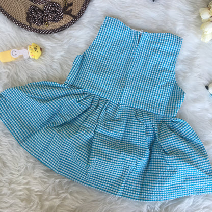 Baby Frock - 1214 - SKy Blue