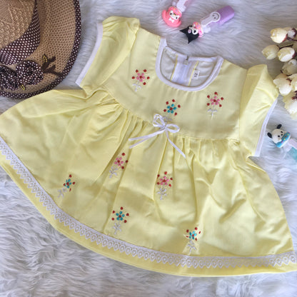 Baby Frock - A801 - Yellow