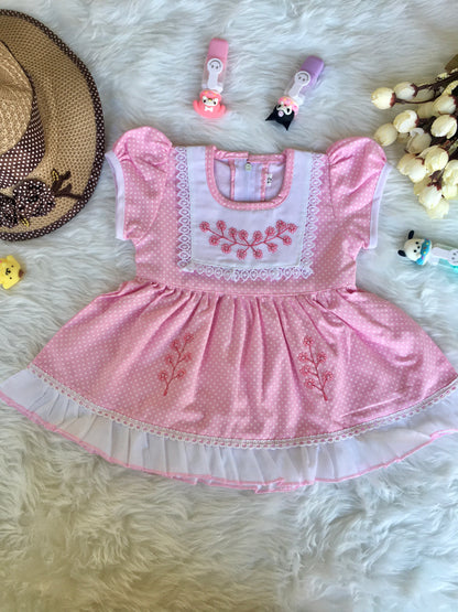 Baby Frock - A803 - Baby Pink