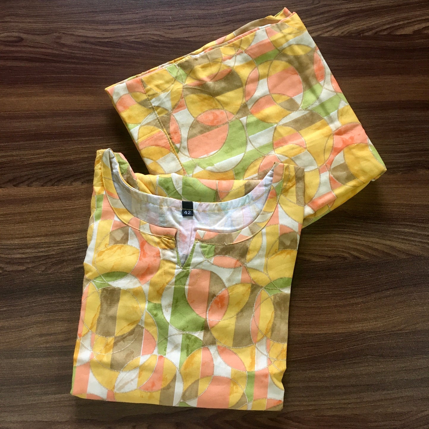 Geometric Yellow - Cord Set - Soft Rayon