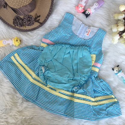 Baby Frock - 1214 - SKy Blue