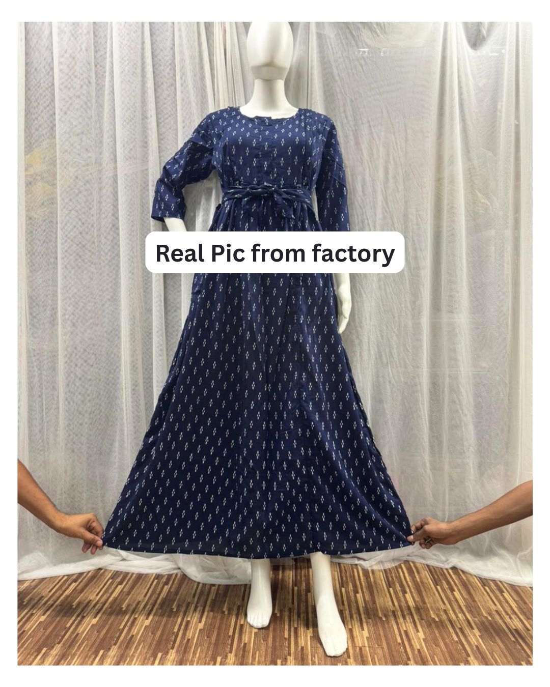 Indigo Fine - Maternity Kurti with Feeding Zips - Soft Rayon