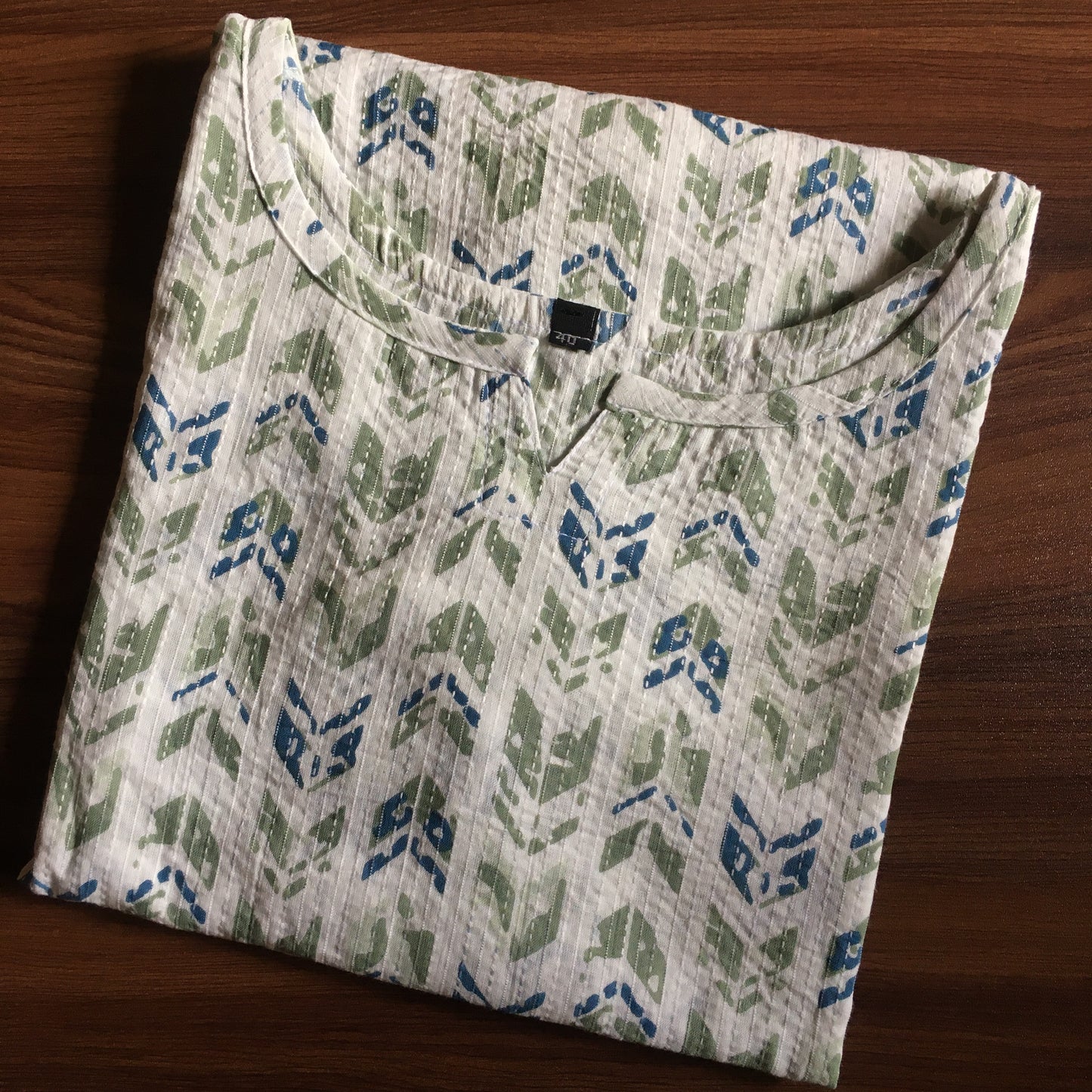 Katha Arrow - Green Blue - Cord Set - Pure Cotton