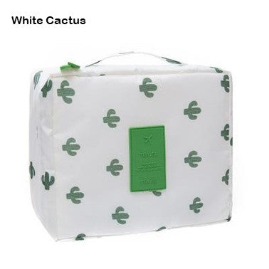 Essential Travel Pouch - White Cactus