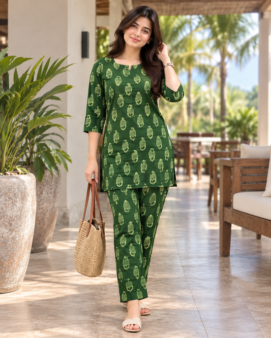 Shell Green - Cord Set - Pure Cotton