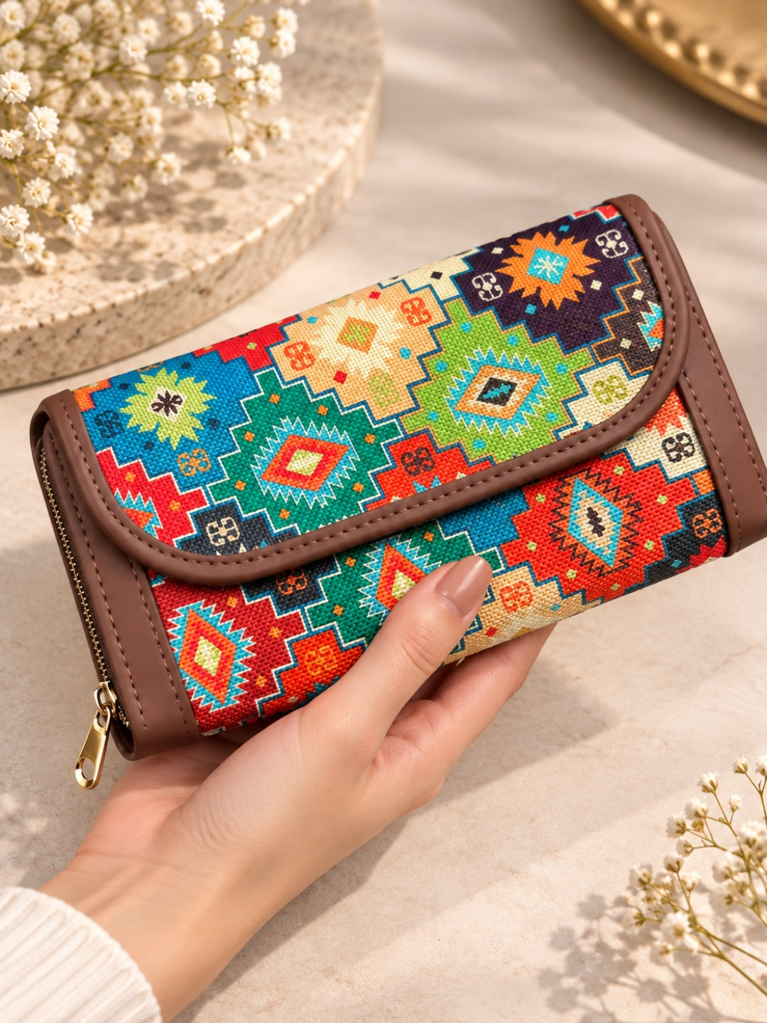 Multi Patch - 2 pockets  - Trendy & Beautiful Womens Wallet