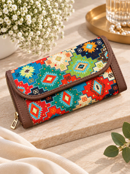 Multi Patch - 2 pockets  - Trendy & Beautiful Womens Wallet